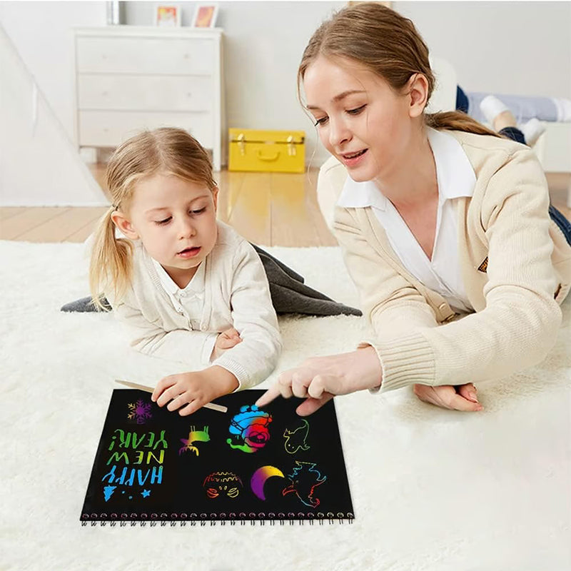 BUY 2 GET 1 FREEšØCreative Rainbow Scratch Art Notebook