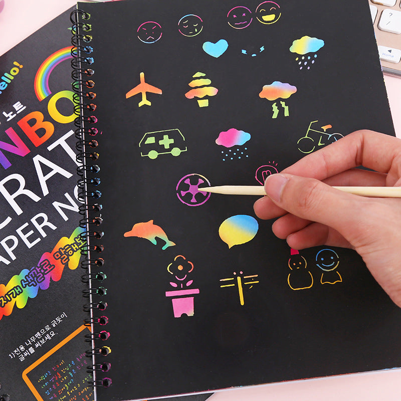 BUY 2 GET 1 FREEšØCreative Rainbow Scratch Art Notebook
