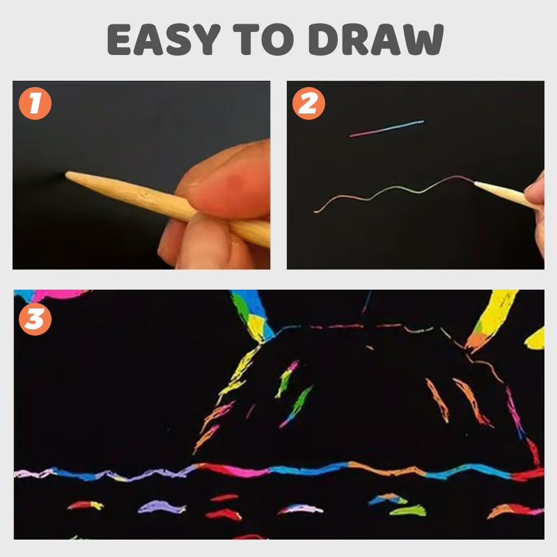 BUY 2 GET 1 FREEšØCreative Rainbow Scratch Art Notebook