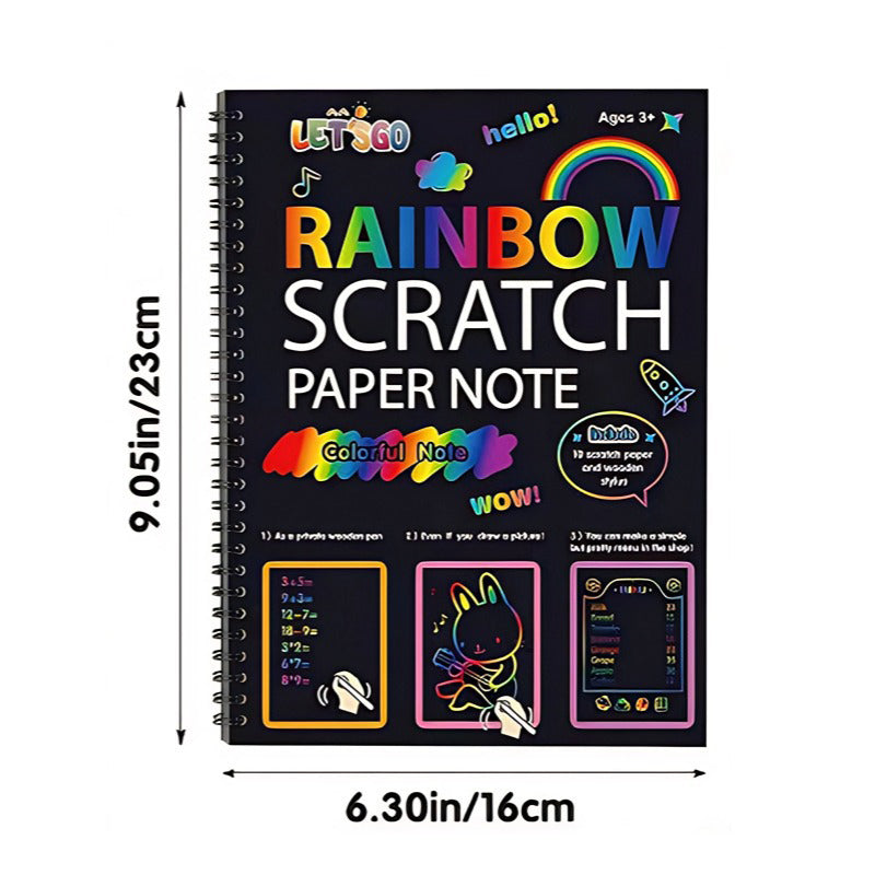 BUY 2 GET 1 FREEšØCreative Rainbow Scratch Art Notebook