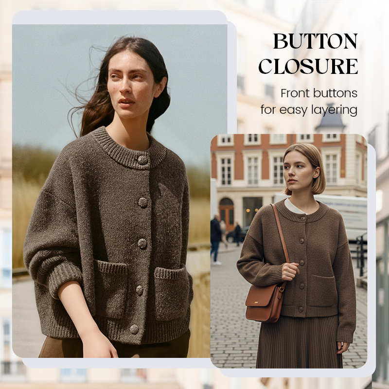 Women's Casual Button Knit Cardigan