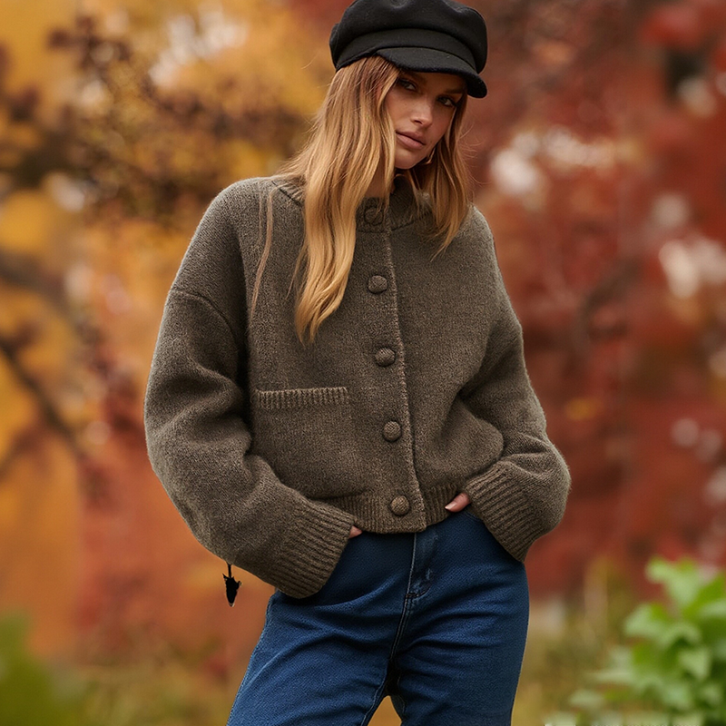 Women's Casual Button Knit Cardigan