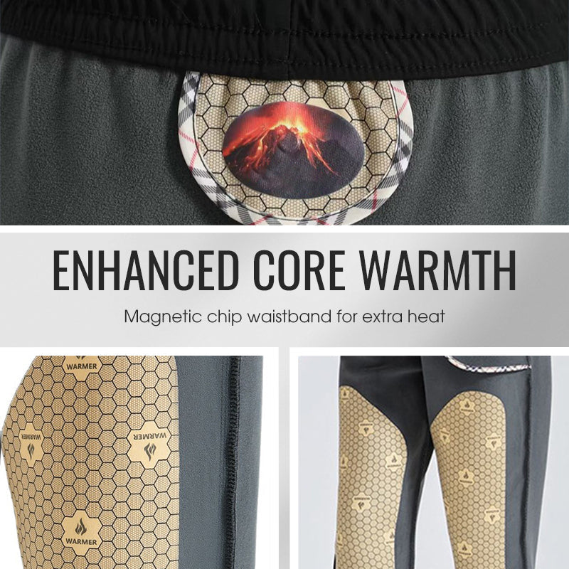 Unisex Thermal Straight Pants with Knee Warmers