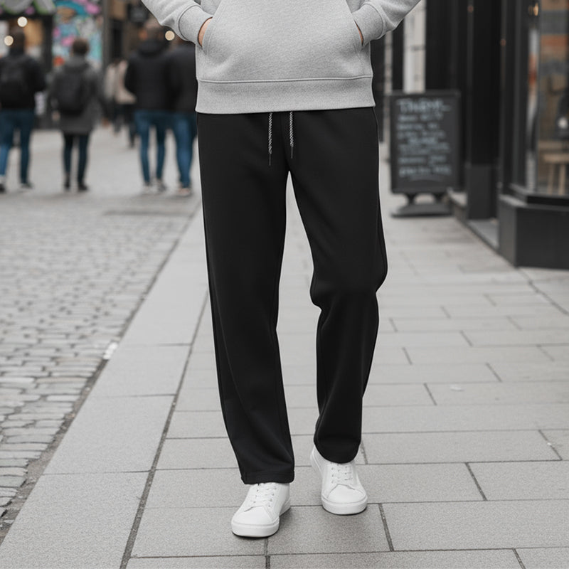 Unisex Thermal Straight Pants with Knee Warmers