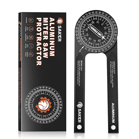 š50% OFF NOW! Precision Aluminum ProtractorāMiter Saw Angle Finder Gauge, 360 Degree Angle Measuring Tool, Anodized Aluminum Protractor for Woodworking, Carpentry & DIY Cutting Projects