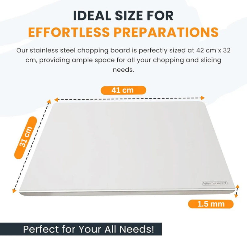 🔪 50% OFF NOW! 🥩 304 Stainless Steel Cutting Board – Durable, easy-clean & odor-resistant – Perfect for meat, baking & daily kitchen prep 🧑🍳