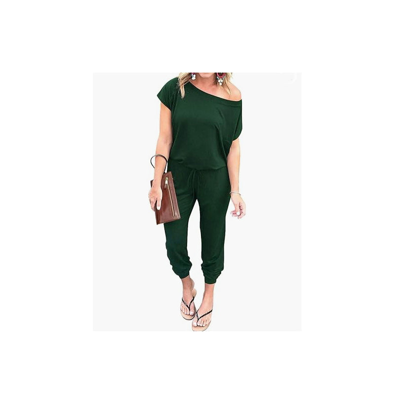🎁2026 New Arrivals 50% OFF💥Women's Casual Off Shoulder Short Sleeve Jumpsuit