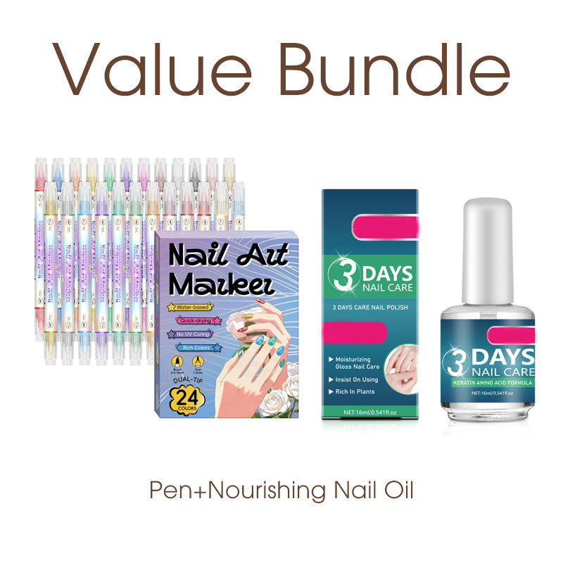 🥳2026 HOT SALE🥳💞50K+ SOLD!✨🎨 50% OFF! Dual-Tip Nail Art Marker Pen SetQuick‑dry, no UV lamp. Fine & brush tips. 12/24 vibrant colors. Easy DIY at home. No smudges, just art! 💅🖌️