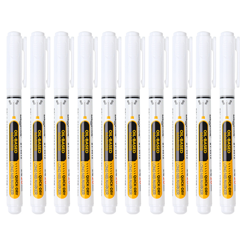 🖊️50% OFF NOW! Precision Tip Quick‑Dry Oil‑Based Marker Pen, 10 Pcs 5 Colors Long Nib Markers, Waterproof Oil Markers for Wood, Metal, Plastic, Industrial Marking & DIY Craft