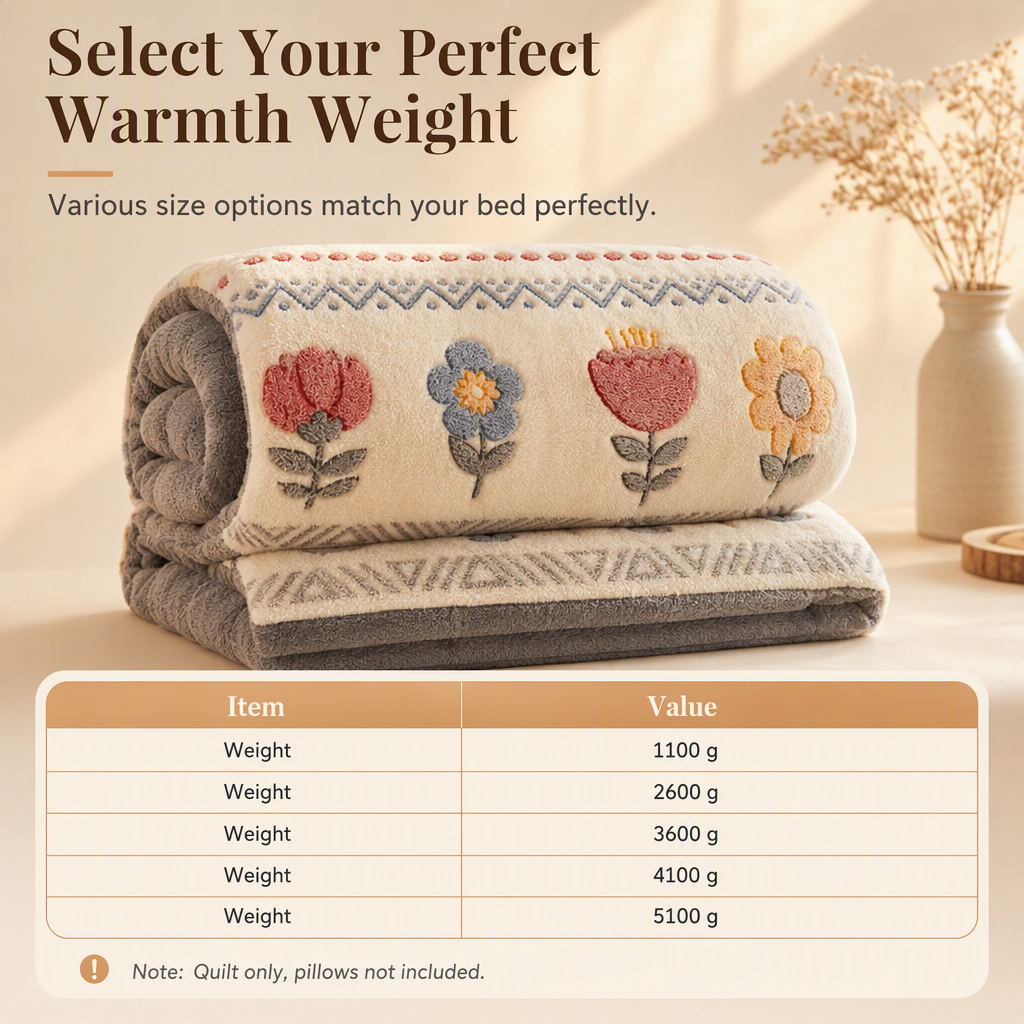 🛌 Double-Sided Sherpa Fleece Winter Comforter – Thick Warm Quilt with Soft Velvet Feel, Cozy Bedding for Cold Nights❄️