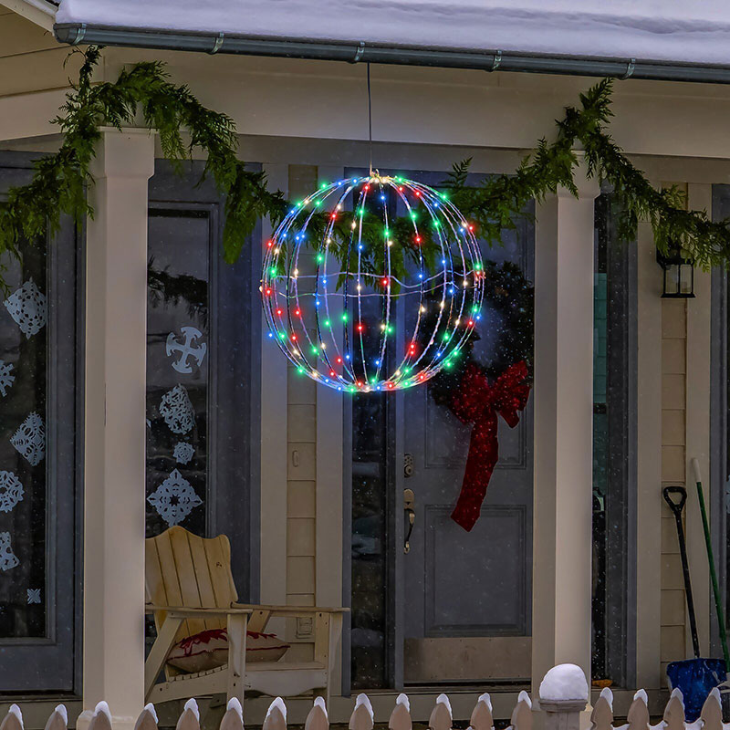 ✨ Hanging LED Sphere Light | Foldable Event Decoration