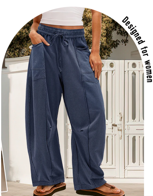 ⏳Time-limited Special⏰Women's Casual Loose Drawstring Wide-Leg Pants👖