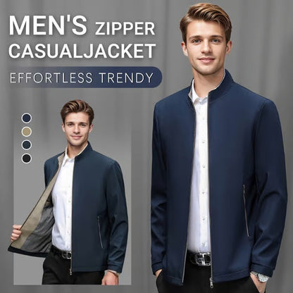 👑Men's Standing Collar Zipper Casual Jacket