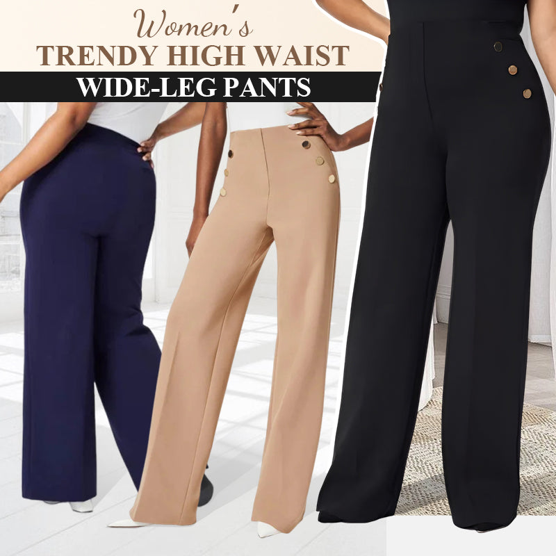 💥Hot Sales-55% OFF💖Women's Plus Size High Stretch High-Waist Wide-Leg Pants