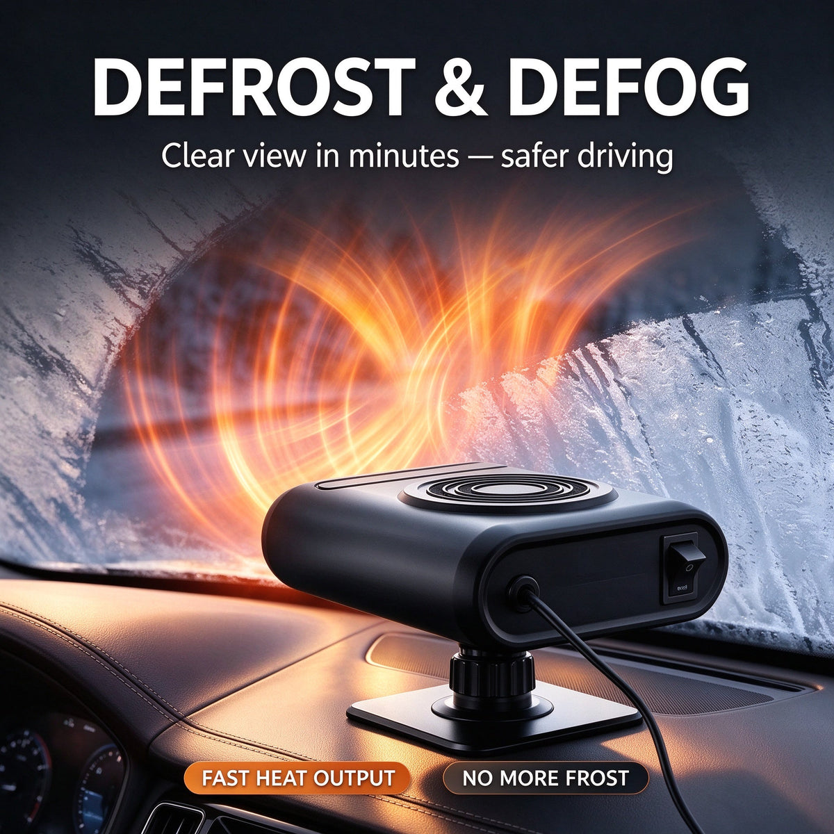 2-in-1 Portable Car Heater and Windshield Defroster