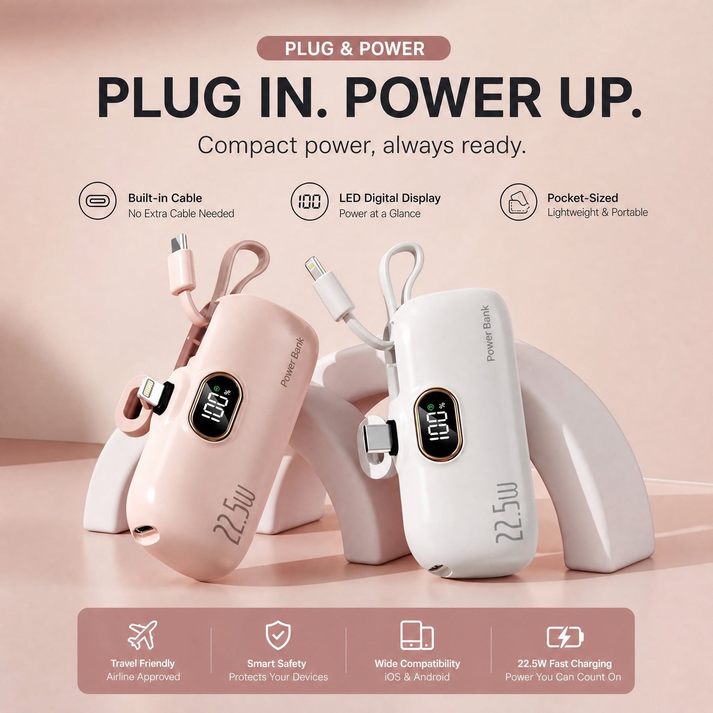 ⏰Limited Offer 50% OFF!🔥ChargeGo™ 5000mAh Mini Power Bank – Ultra-Portable & Universally Compatible🔋📱