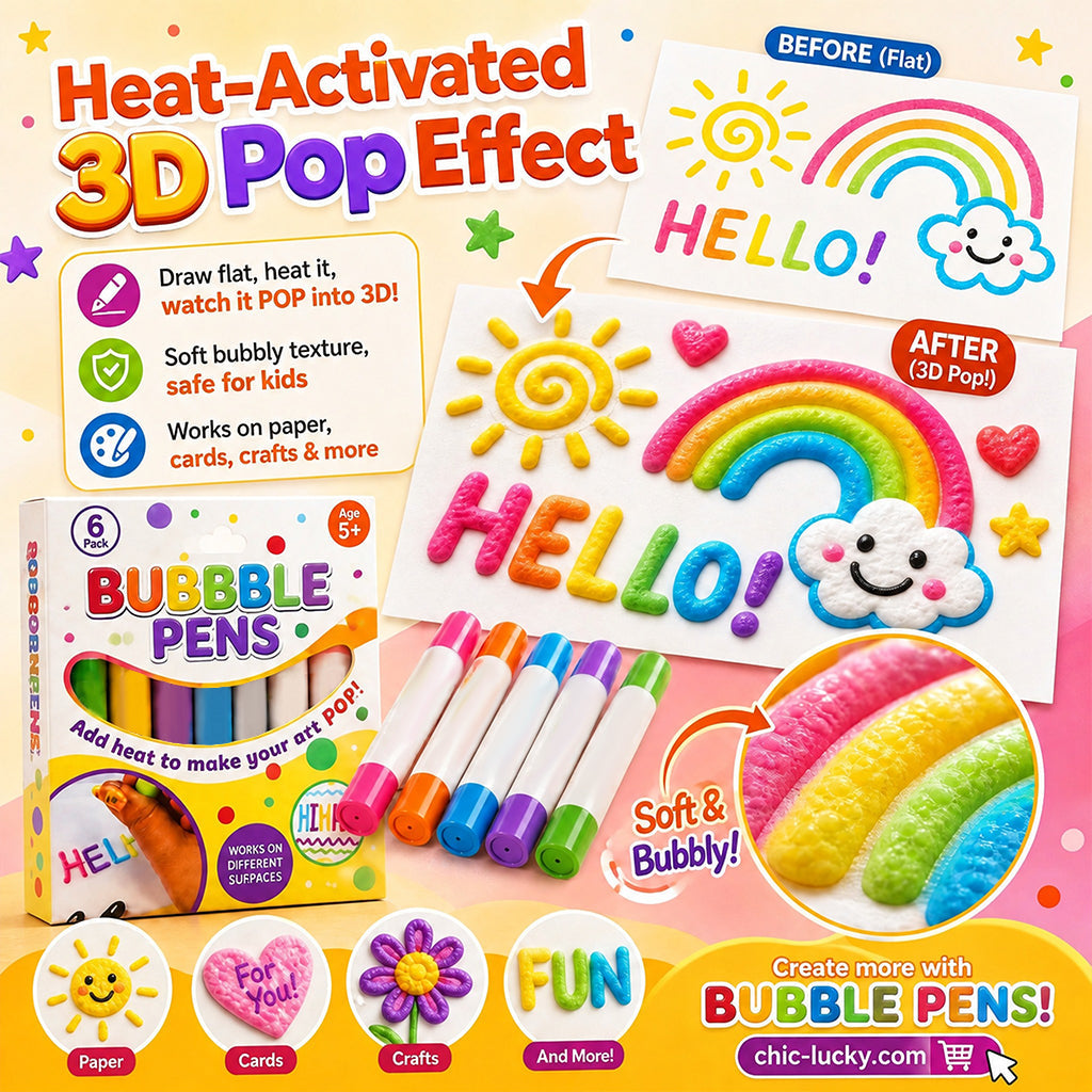⏳LAST DAY BUY 1 GET 1 FREE!!🎁🔮Magic Pen – Draw 3D with one stroke!🎄 DIY Bubble Popcorn Drawing Pens 🔥