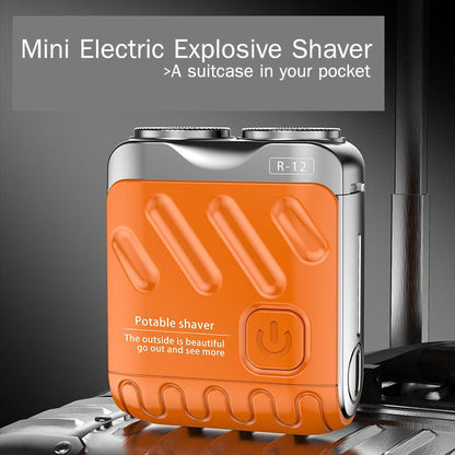 🔥 2025 Father's Day Hot Sale 50%💥New Design💥 Mini Electric Rotary Dual Ring Pocket Shaver