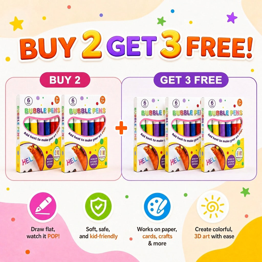 ⏳LAST DAY BUY 1 GET 1 FREE!!🎁🔮Magic Pen – Draw 3D with one stroke!🎄 DIY Bubble Popcorn Drawing Pens 🔥