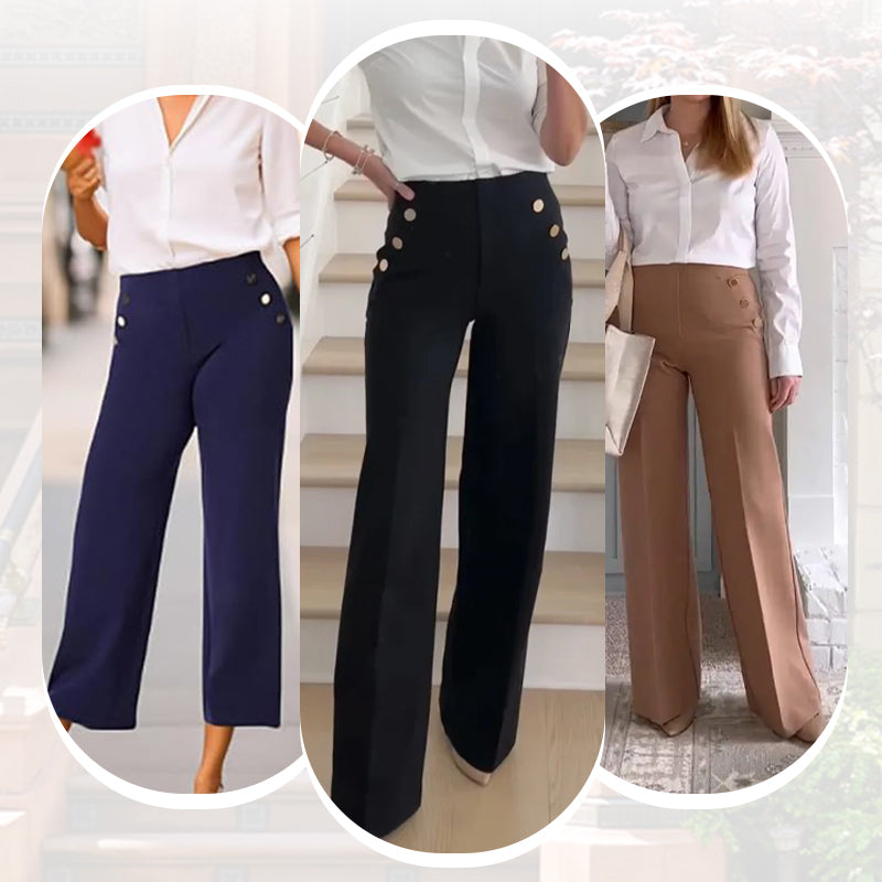 💥Hot Sales-55% OFF💖Women's Plus Size High Stretch High-Waist Wide-Leg Pants