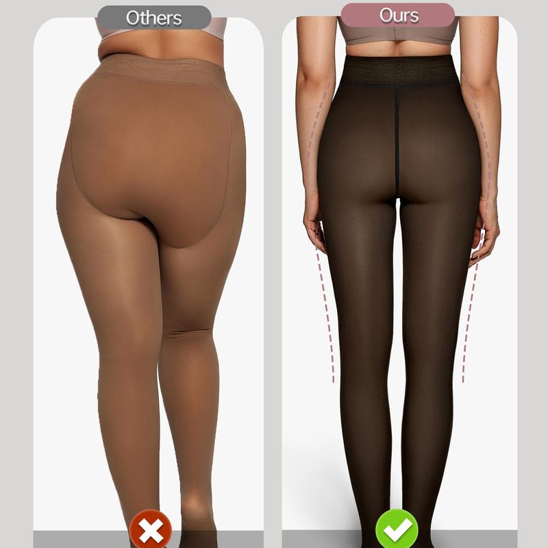 💥No price increase for adding velvet🔥Magic fleece-lined sheer leggings