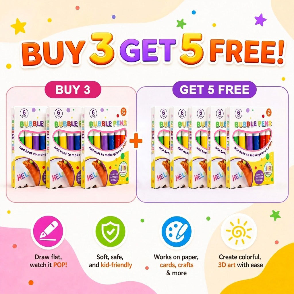 ⏳LAST DAY BUY 1 GET 1 FREE!!🎁🔮Magic Pen – Draw 3D with one stroke!🎄 DIY Bubble Popcorn Drawing Pens 🔥