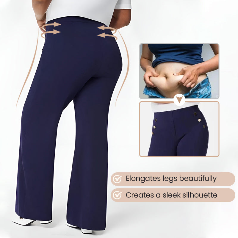 💥Hot Sales-55% OFF💖Women's Plus Size High Stretch High-Waist Wide-Leg Pants