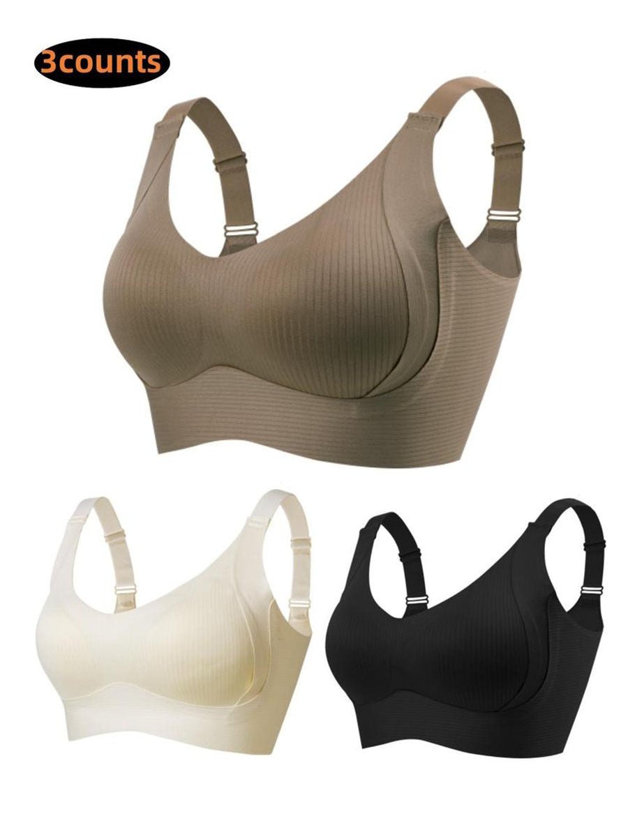🎁Buy 1 Get 1 Free💕Women's Ribbed Push Up Adjustable Wireless Bra