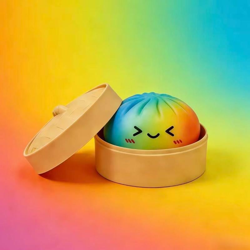 🔥Last Day 50% OFF🎁Glitter Dumpling Squishy Steamer Blind Box Surprise Squeeze Fun