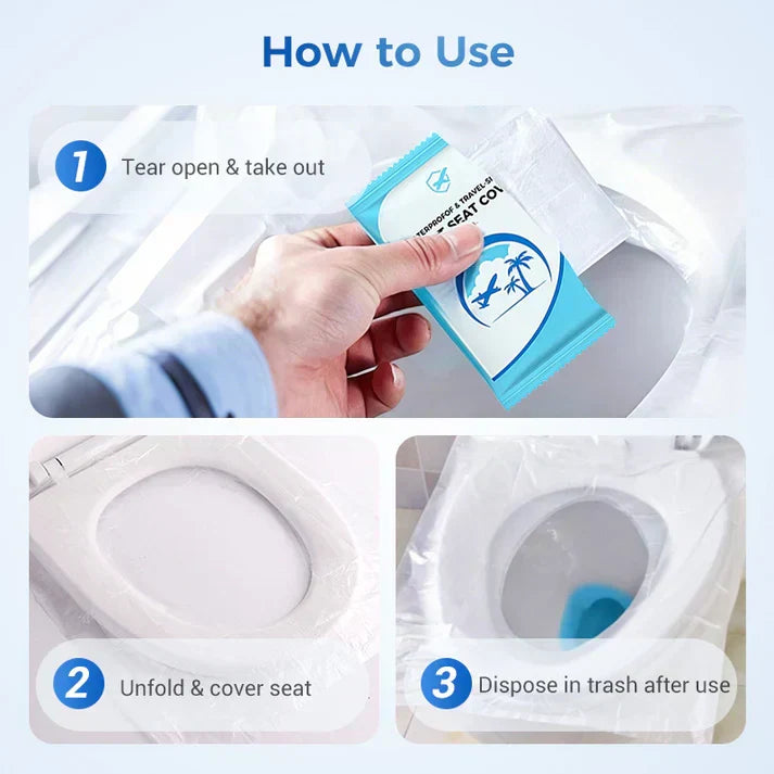 🎁2025 Hot Sale🎁- 50% OFF💥 Disposable Plastic Toilet Seat Cover - No Worry Of Public Toilet Anymore👋