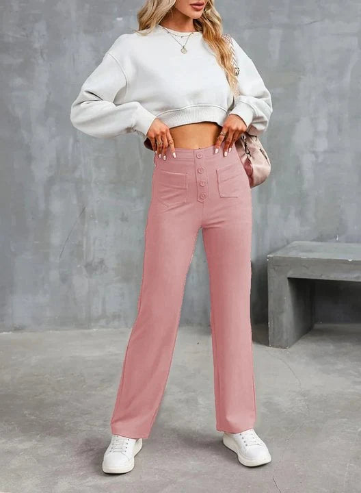 💖LAST DAY SALE 50% OFF💷Women's Casual High Waisted Pockets Stretch Pants