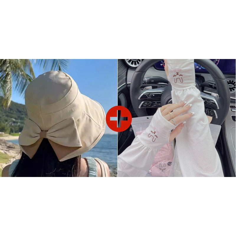 🥳SUMMER HOT SALE🥳💞50K+ SOLD!💥50% OFF! 🔥 Women's Bowknot Wide Brim Sun Hat ☀️ UV Protection Summer Beach Hat 🌴（副本）