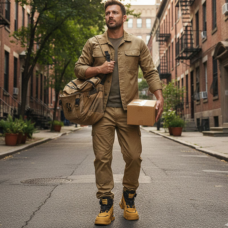 🔥Men's Outdoor Swivel Buckle Work Shoes 🔄👞 – Waterproof 💦, Anti-slip 🚶‍♂️, Comfortable , Breathable 🌬️