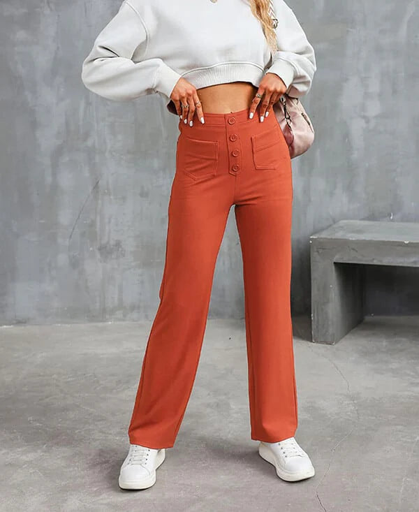 💖LAST DAY SALE 50% OFF💷Women's Casual High Waisted Pockets Stretch Pants