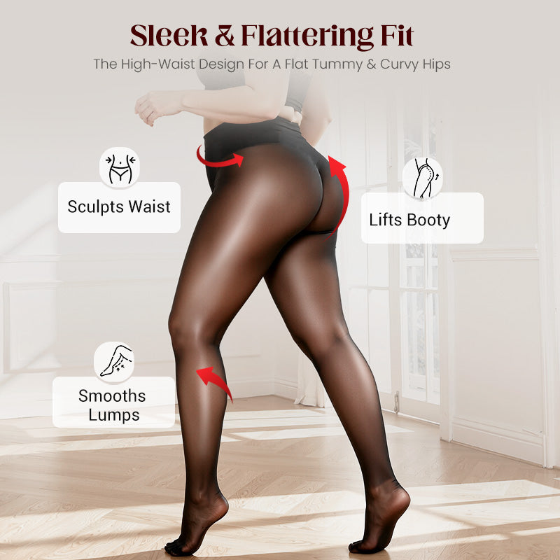 🌺Women's High Waist Shiny Sheer Tights