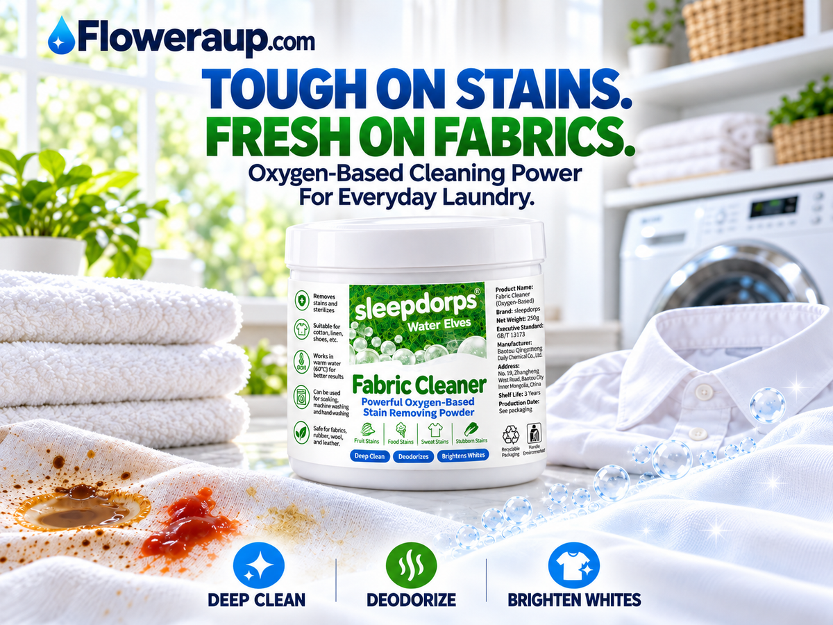 Oxygen-Based Fabric Cleaner – Deep Clean Stain Remover for Clothes, Towels & Linens