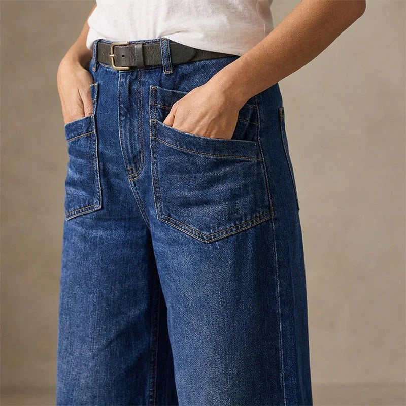 📢📢59% OFF!!⏰Women's Casual High-Rise Wide-Leg Jeans