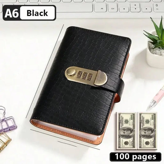 🥳LAST DAY SPECIAL PRICE ￡9.99💞100-Transparent-Pocket Currency Collectors Album, Top-Grade PU Leather, Password Lock, Durable Material, High Clarity Transparent Sleeves, Banknote Binder, Gift-Ready Office Accounting Supplies for Gift Use🎁