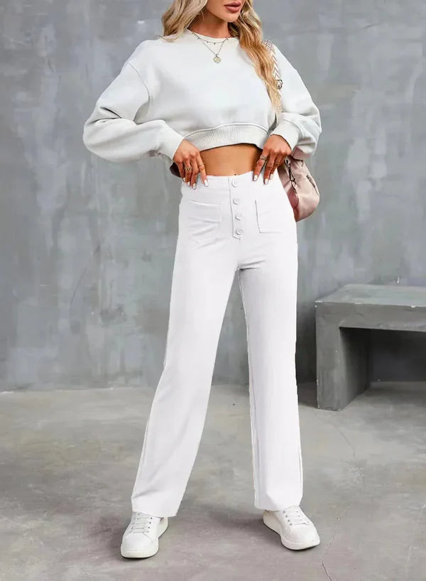 💖LAST DAY SALE 50% OFF💷Women's Casual High Waisted Pockets Stretch Pants