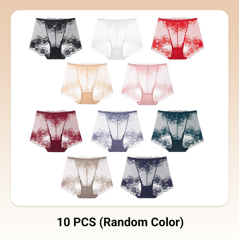 🧶 Women's Hand-Crocheted Lace High-Rise Boxer Briefs – Breathable, Vintage Style & Comfortable Fit 🌸