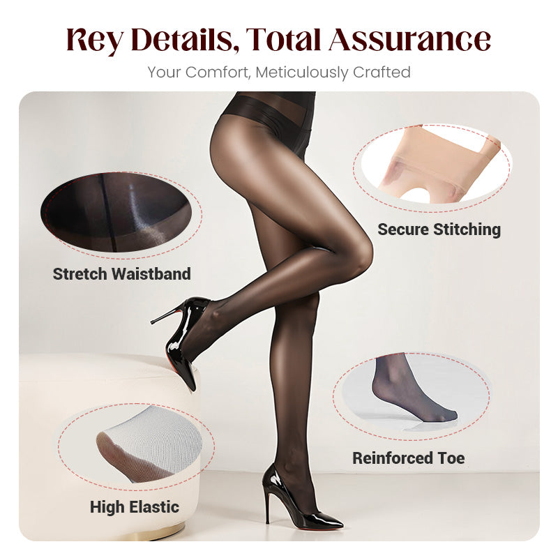🌺Women's High Waist Shiny Sheer Tights