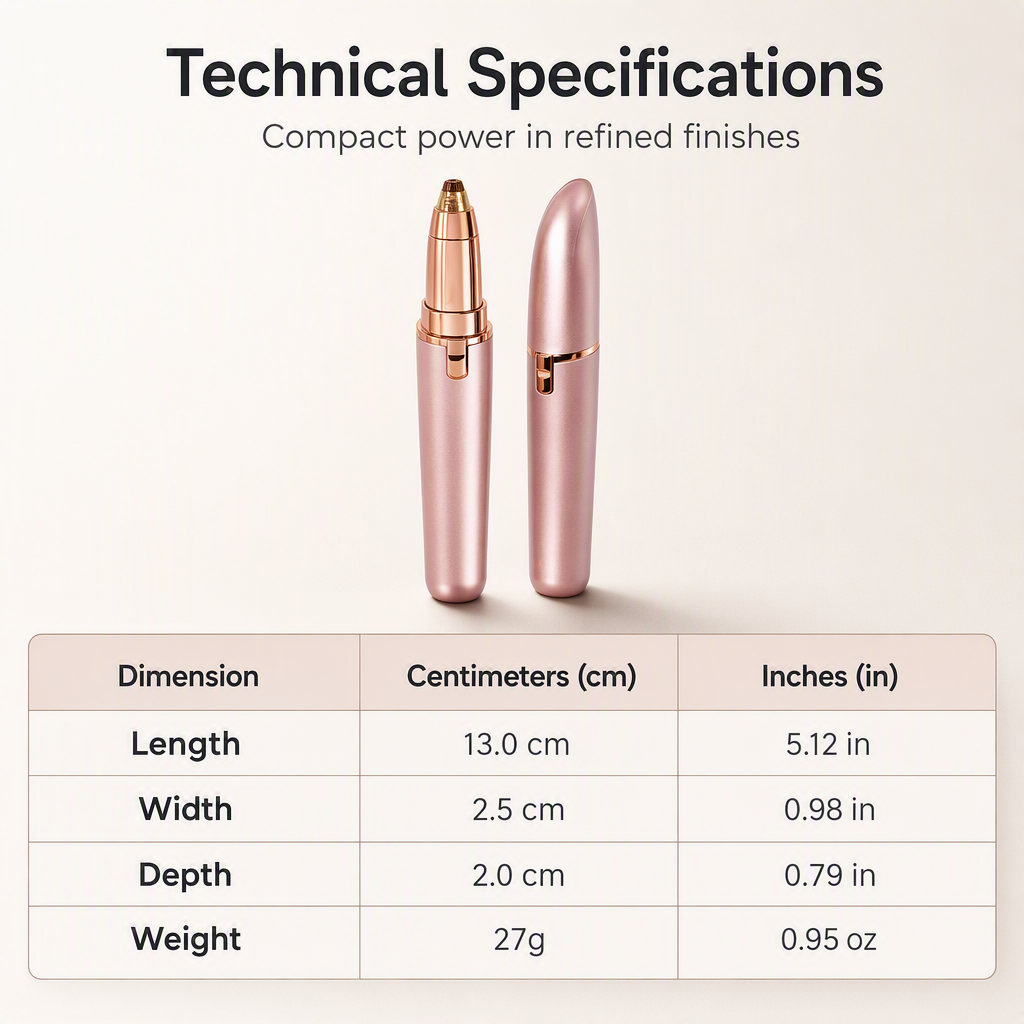 📢📢40% OFF !! ⏰ Electric Eyebrow Trimmer Pen with LED Light – USB Rechargeable Precision Hair Remover