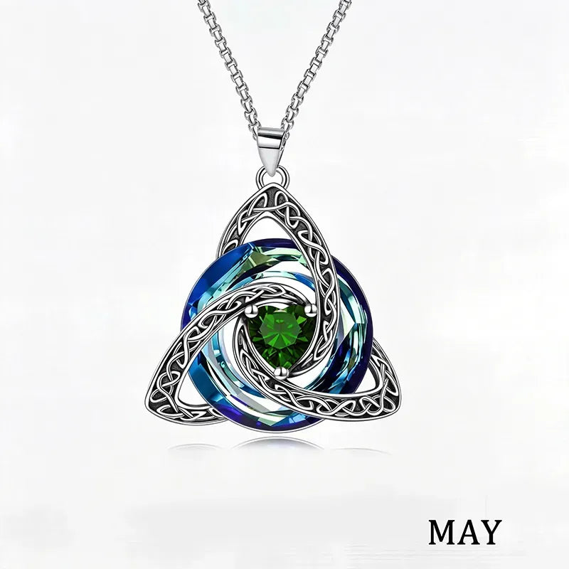 🌲Xmas Hot Sales - 50% off💝Birthstone Celtic Knot Necklace for Women