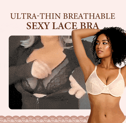 🏆 LIMITED-TIME 50% OFF! 💐Minimal lace bra with full coverage
