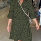 💜Women's Trendy Leopard Print V-Neck Loose Fit Dress
