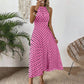 👗 LIMITED-TIME 50% OFF! ✨ Polka Dot Halter Neck Dress – Flowy, Flattering, Retro-Chic 🌼