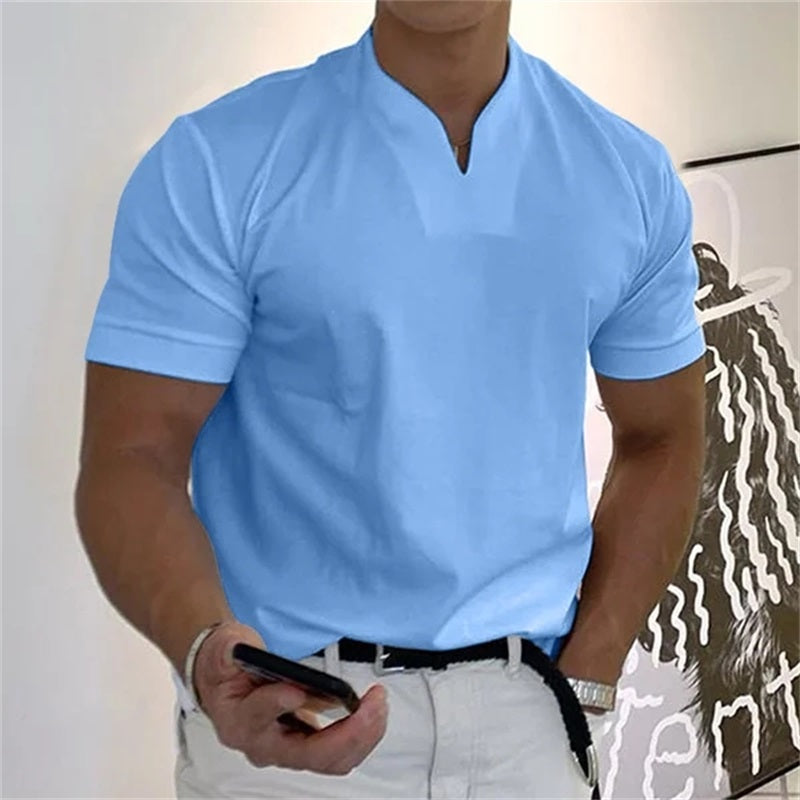 ⏰ Now only 56% off! 💎 Men Gentlemans Business Short Sleeve Fitness T-shirt