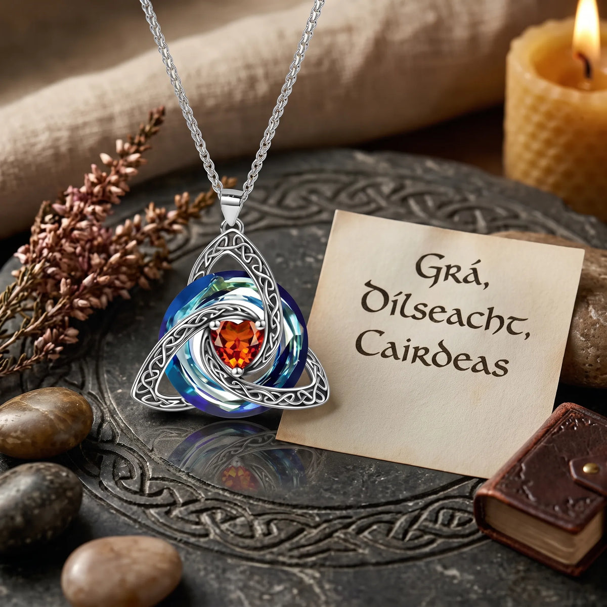 🌲Xmas Hot Sales - 50% off💝Birthstone Celtic Knot Necklace for Women