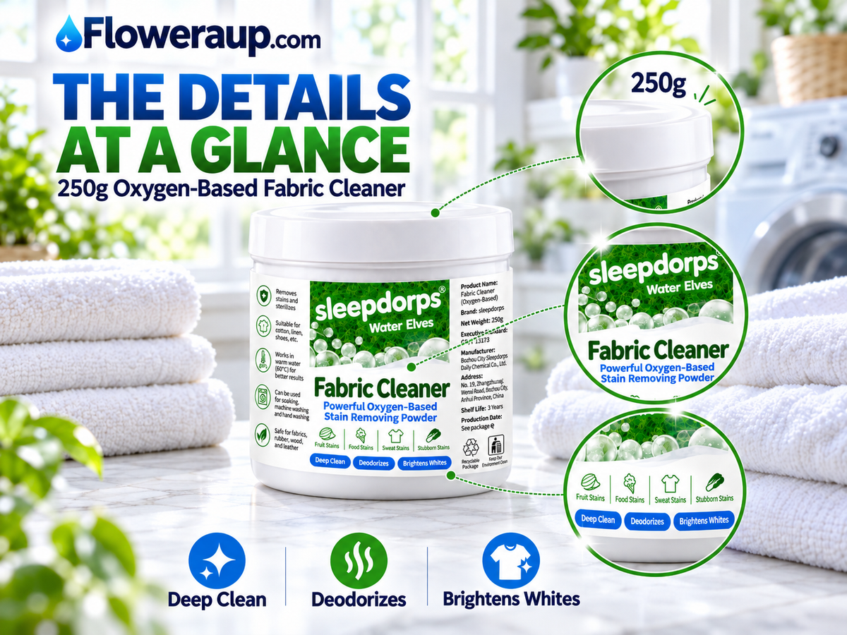 Oxygen-Based Fabric Cleaner – Deep Clean Stain Remover for Clothes, Towels & Linens