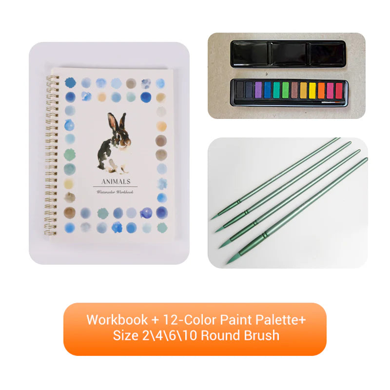 Hot Sale 55% OFF📚Beginner-Friendly❤️Watercolor Workbook